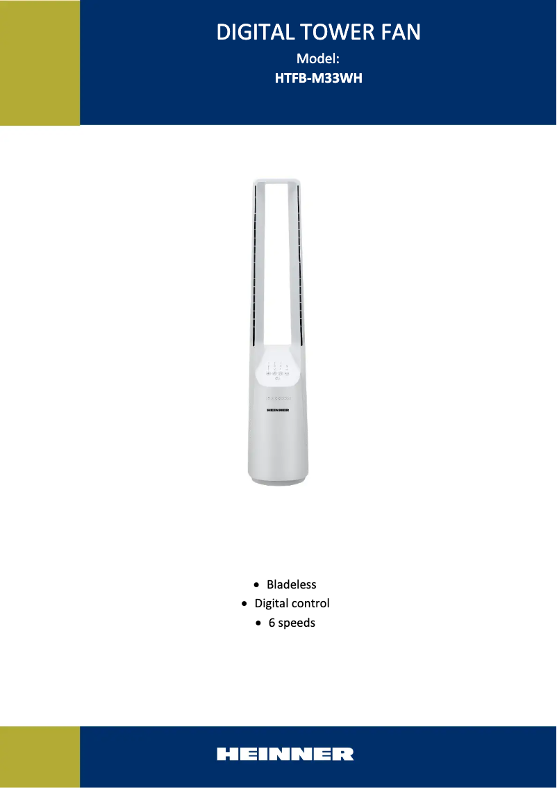 Imagen de la primera página del manual del dispositivo HTFB-M33WH