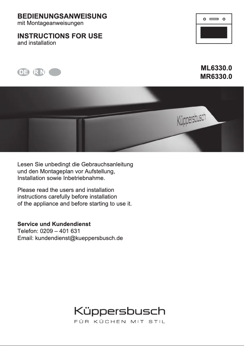 Imagen de la primera página del manual del dispositivo MR 6330.0S