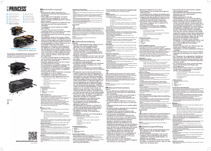 Imagen de la primera página del manual del dispositivo Raclette 162915