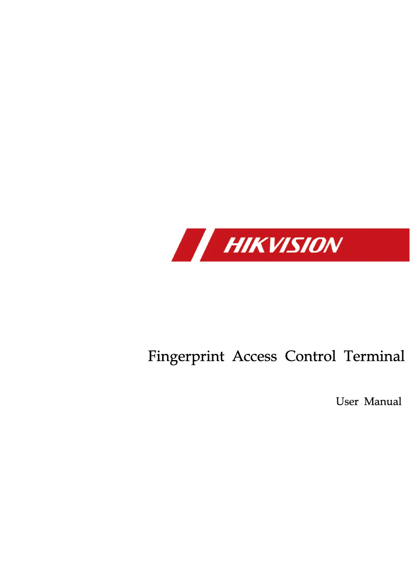 Imagen de la primera página del manual del dispositivo DS-K1T804EF