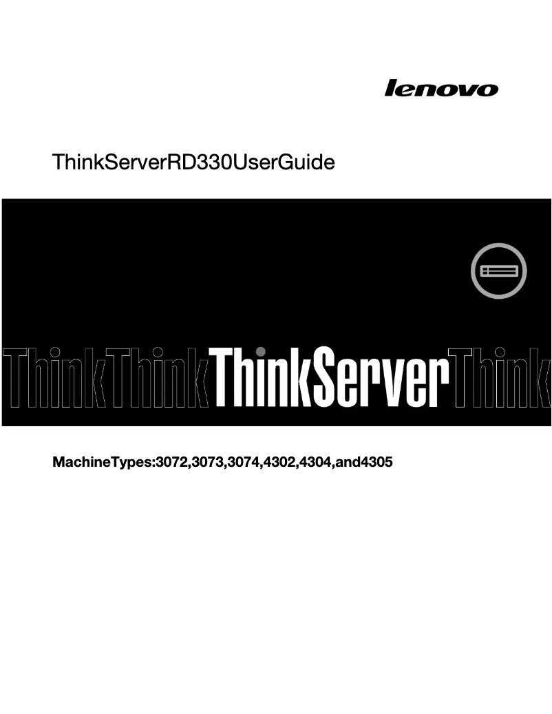 Imagen de la primera página del manual del dispositivo ThinkServer RD330