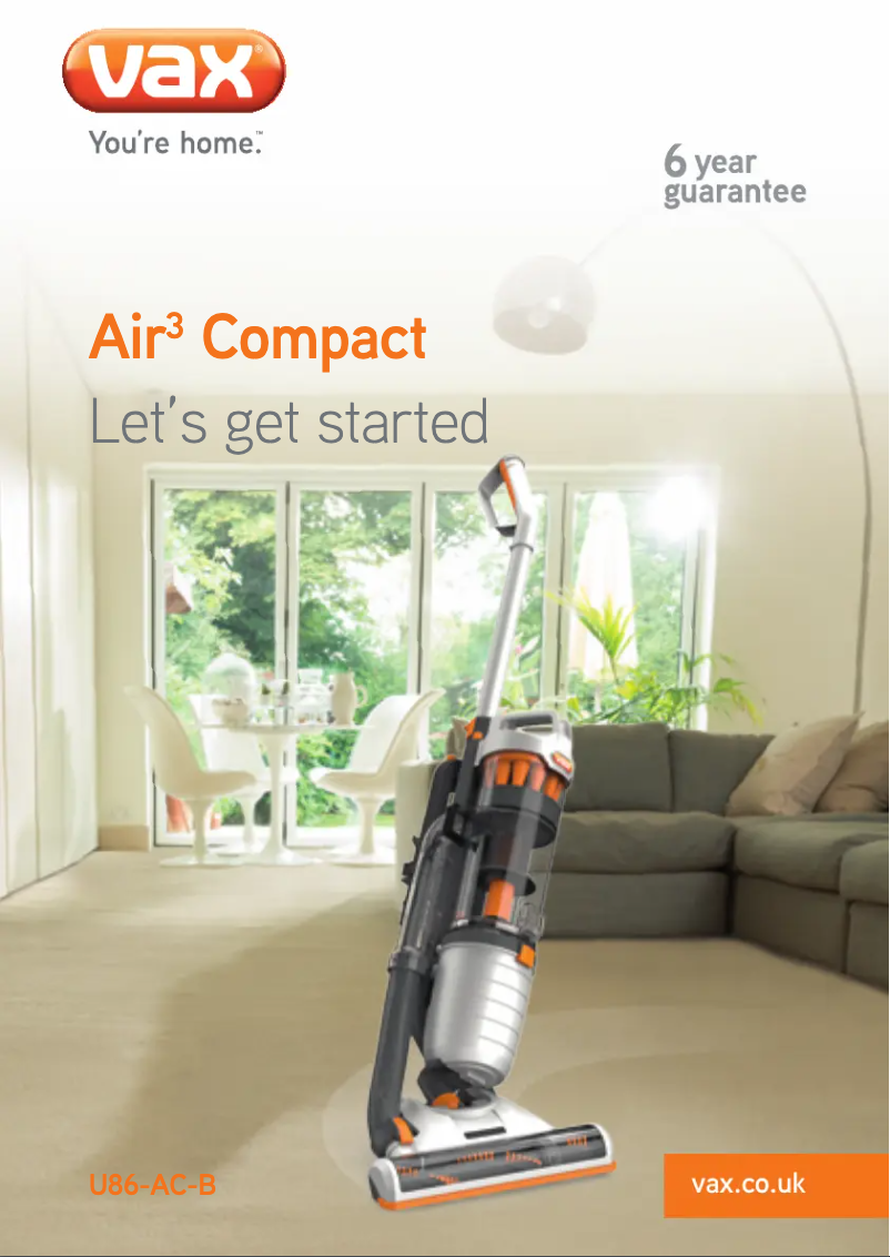 Página nº 1 - Manual de usuario Vax Air3 Compact