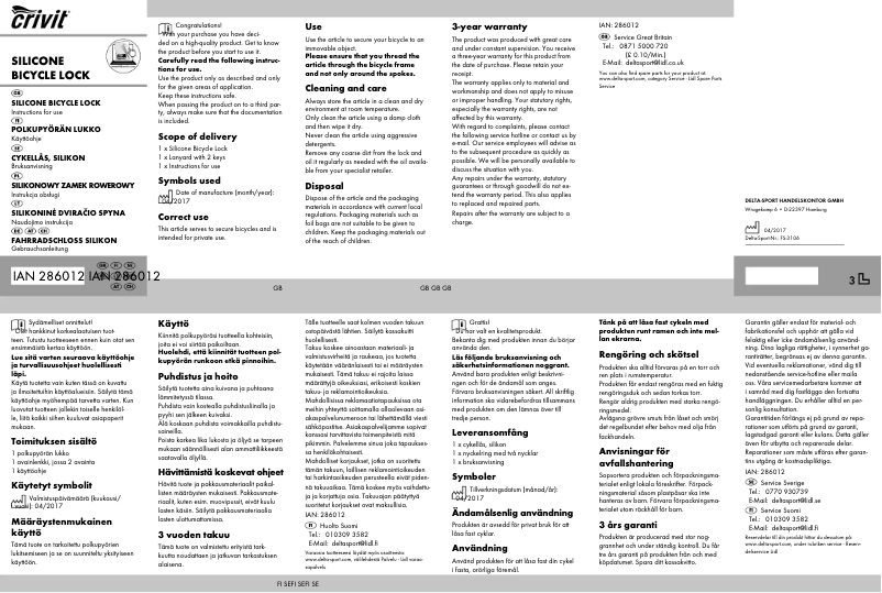 Imagen de la primera página del manual del dispositivo IAN 286012