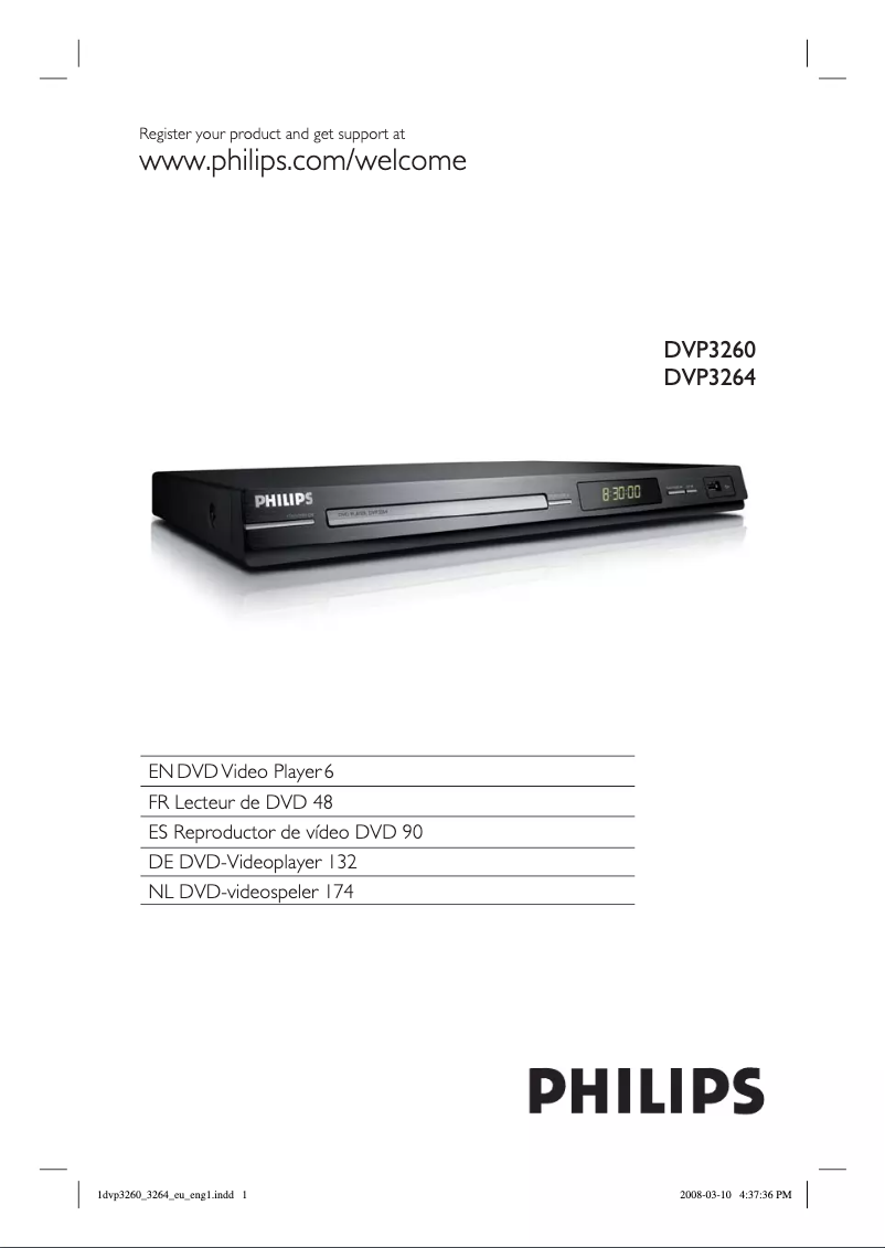 Imagen de la primera página del manual del dispositivo DVP3264