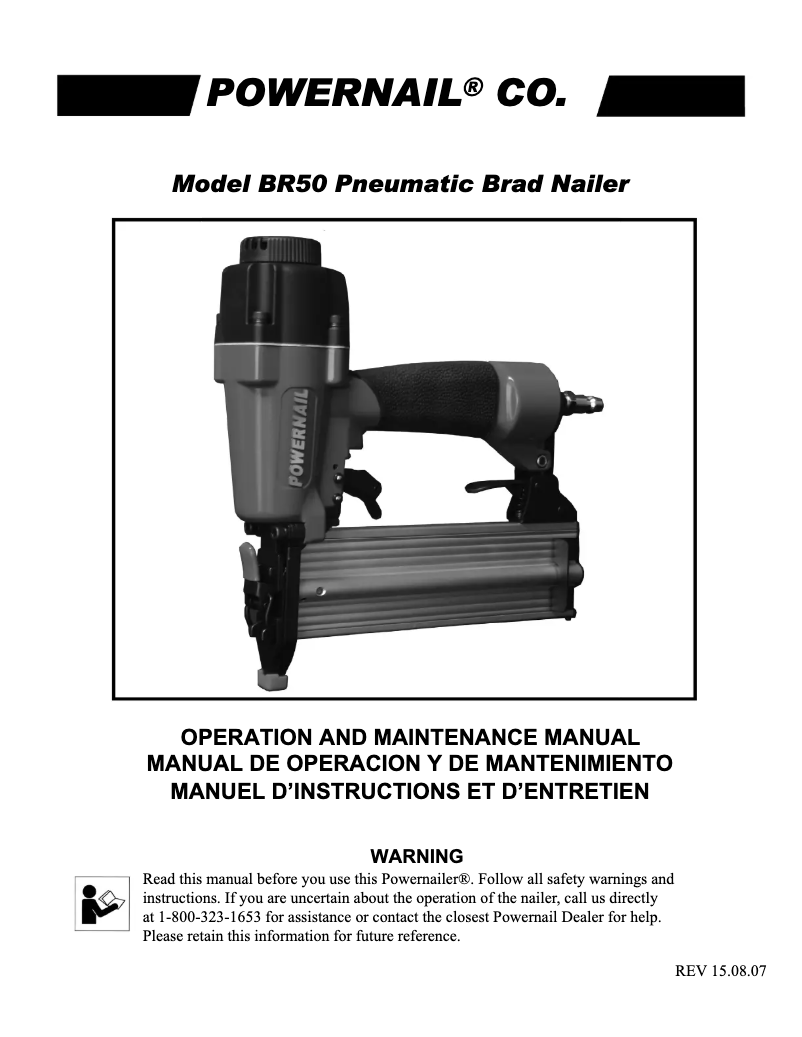 Imagen de la primera página del manual del dispositivo BR50