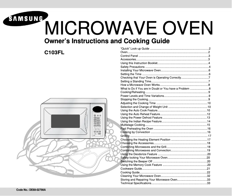 Imagen de la primera página del manual del dispositivo C103FL