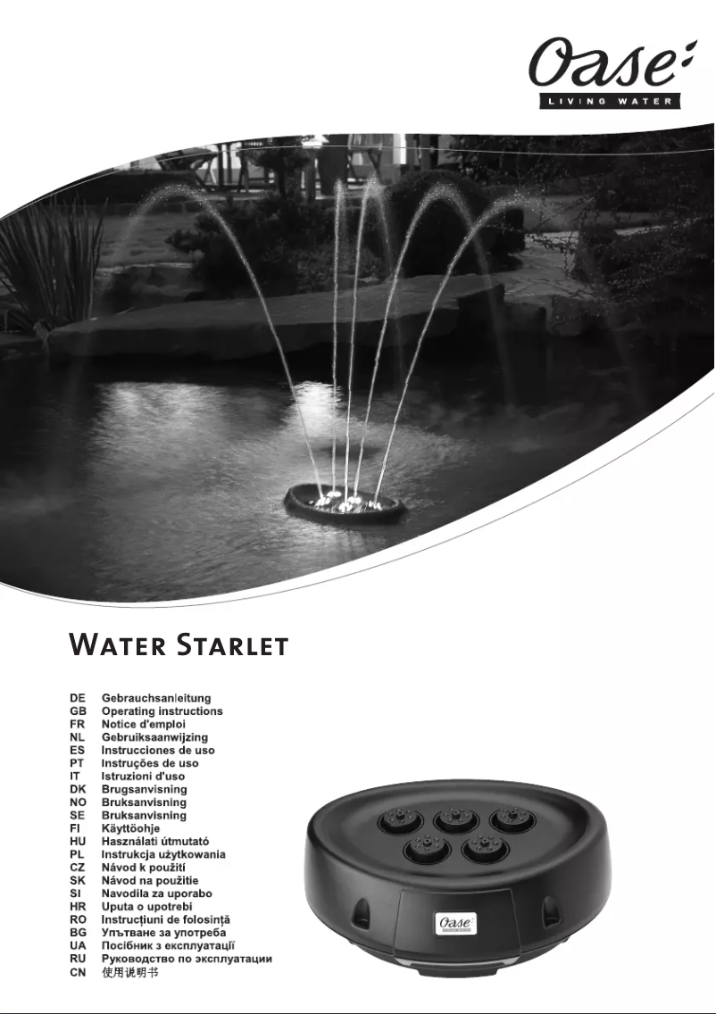 Página nº 1 - Manual de usuario Oase Water Starlet