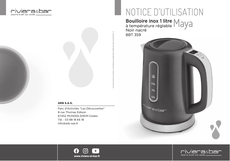 Imagen de la primera página del manual del dispositivo BBT359