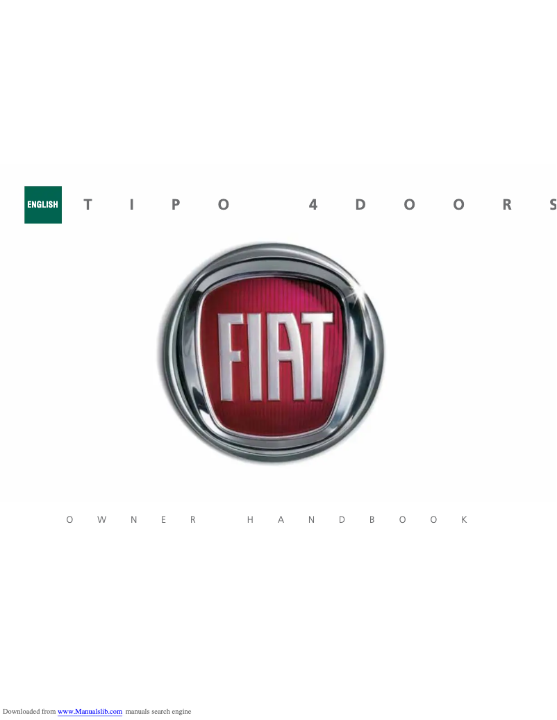 Página 1 del manual Manual de usuario Fiat Tipo (2020)