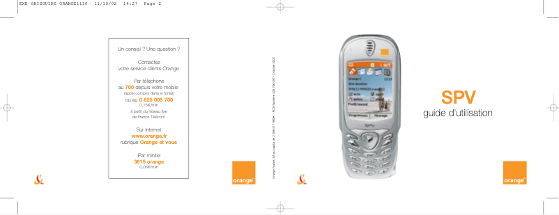 Imagen de la primera página del manual del dispositivo SPV