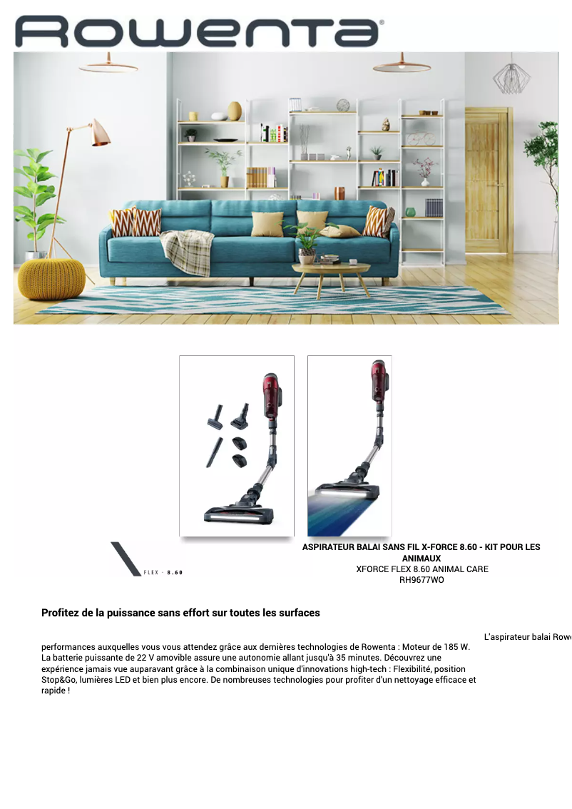 Imagen de la primera página del manual del dispositivo X-Force Flex RH9677