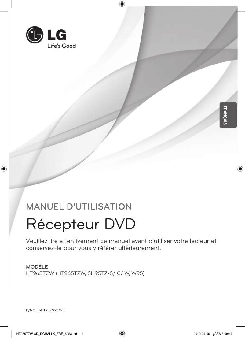 Página nº 1 - Manual de usuario LG HT965TZW