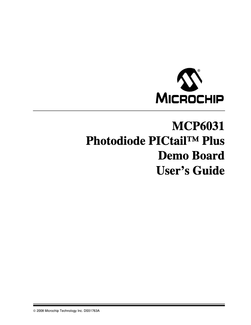 Página nº 1 - Manual de usuario Microchip MCP6031