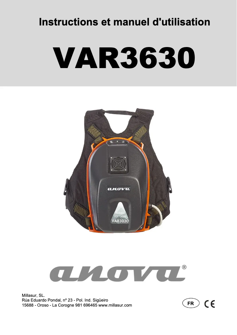 Imagen de la primera página del manual del dispositivo VAR3630