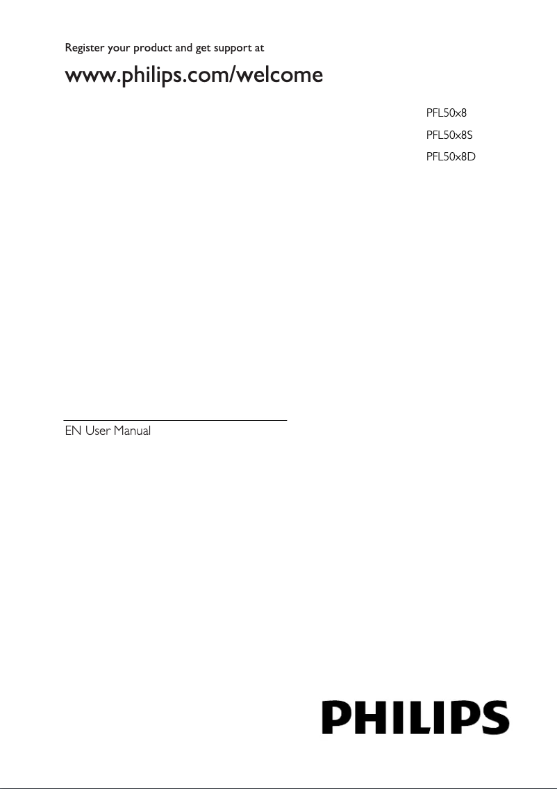 Imagen de la primera página del manual del dispositivo 50PFL5008S