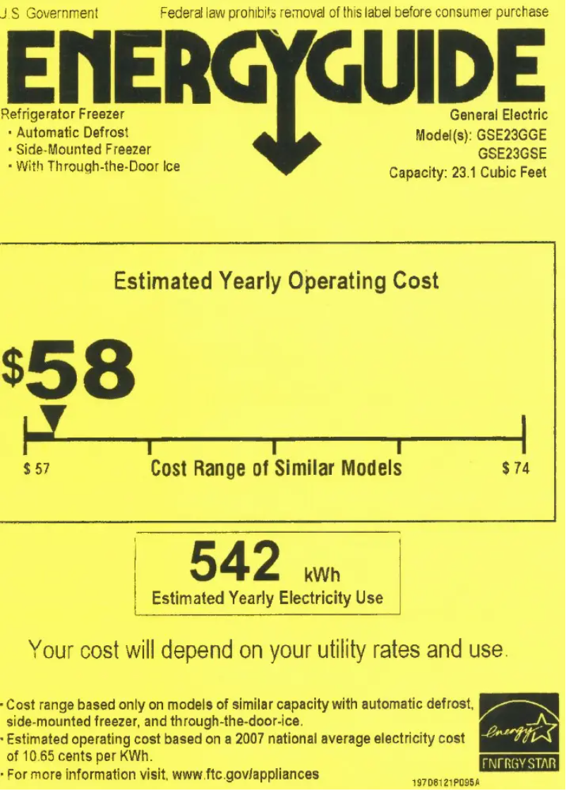 Imagen de la primera página del manual del dispositivo GSE23GGEBB