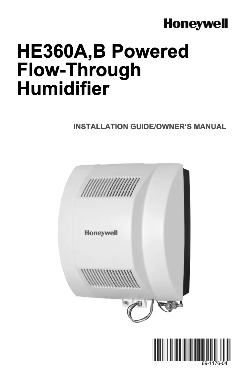 Página 1 del manual Ficha técnica Honeywell HE360A1075