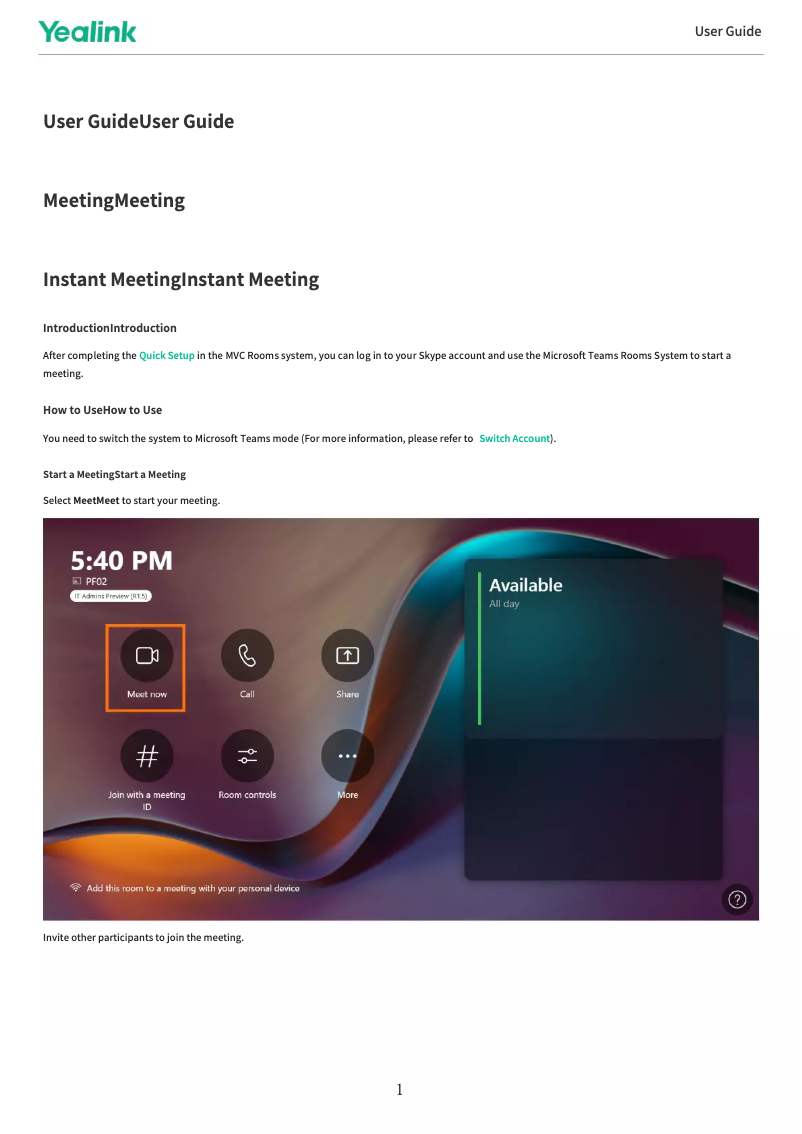 Imagen de la primera página del manual del dispositivo MVC640
