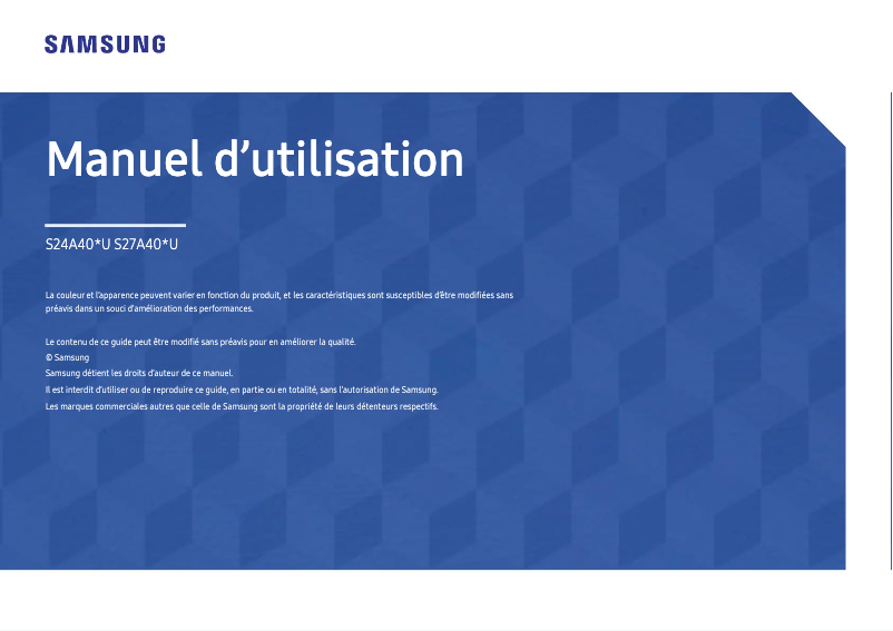 Imagen de la primera página del manual del dispositivo S27A400UJN