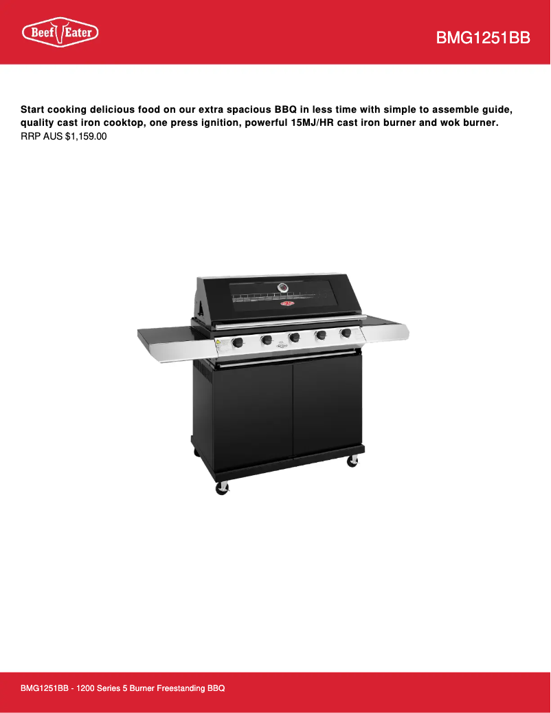 Imagen de la primera página del manual del dispositivo BMG1251BB