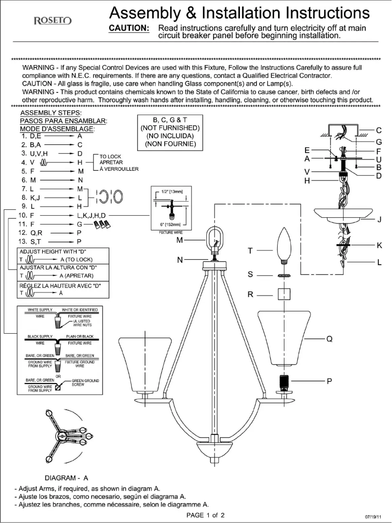 Imagen de la primera página del manual del dispositivo Emily PCH9117ANTWHG