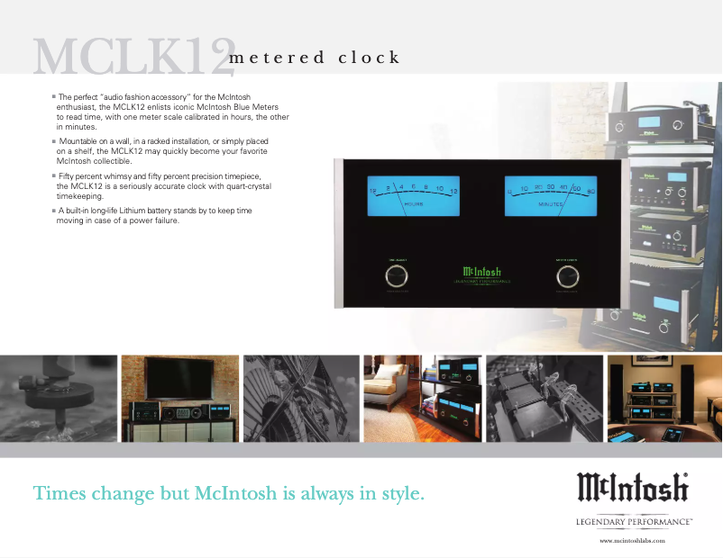 Página 1 del manual Folleto McIntosh MCLK12