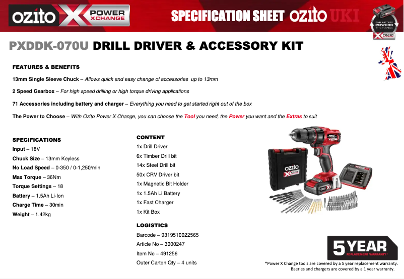 Imagen de la primera página del manual del dispositivo PXDDK-070U