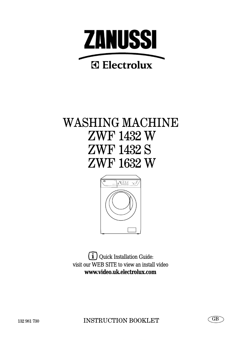 Página 1 del manual Manual de usuario Zanussi-Electrolux ZWF 1432 S