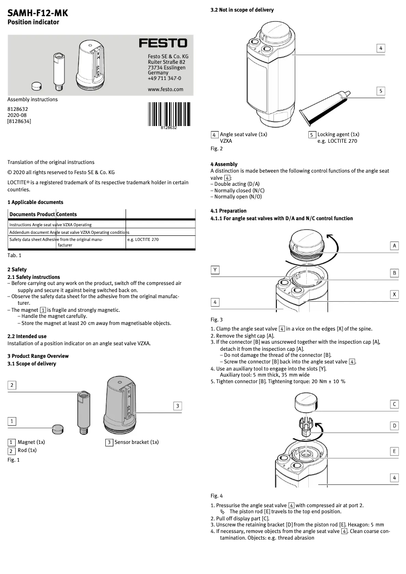 Imagen de la primera página del manual del dispositivo SAMH-F12-MK