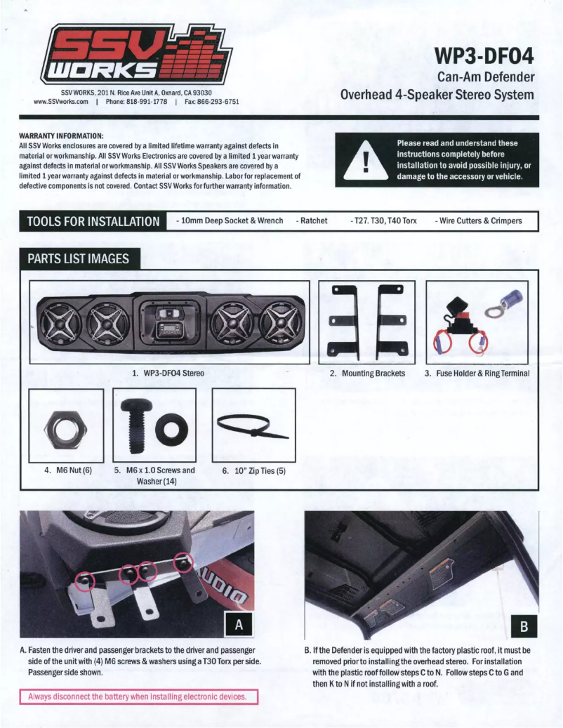 Página nº 1 - Manual de usuario SSV Works WP3-DF04