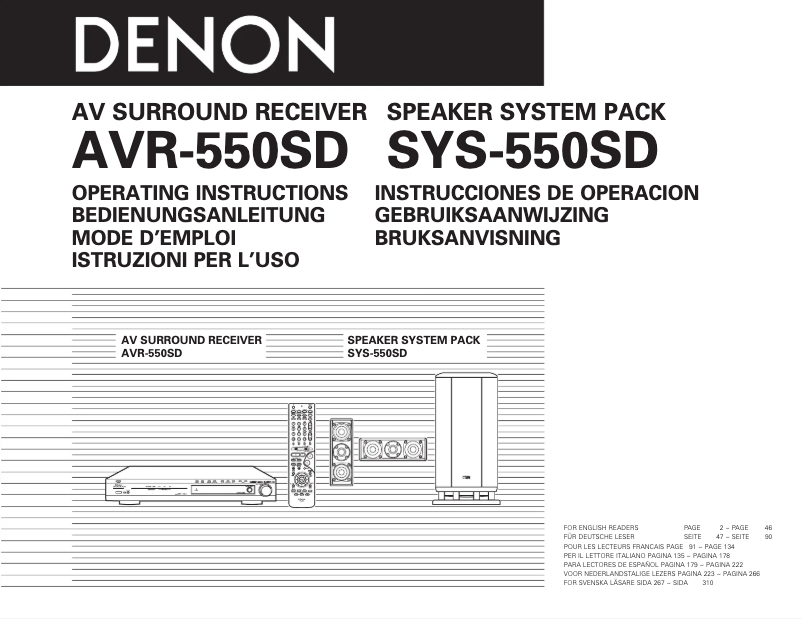 Página nº 1 - Manual de usuario Denon DHT-550SD