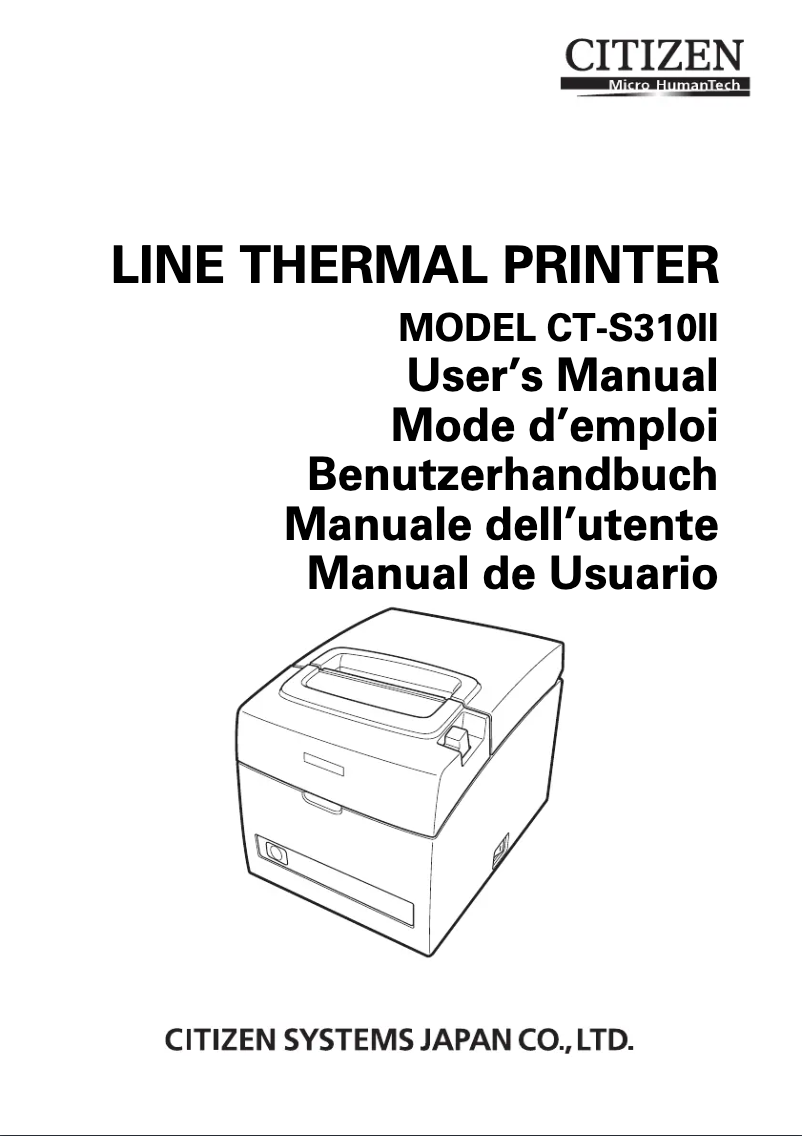 Imagen de la primera página del manual del dispositivo CT-S310II