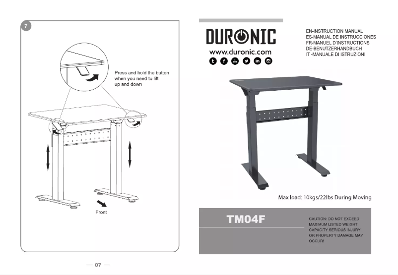 Imagen de la primera página del manual del dispositivo TM04F