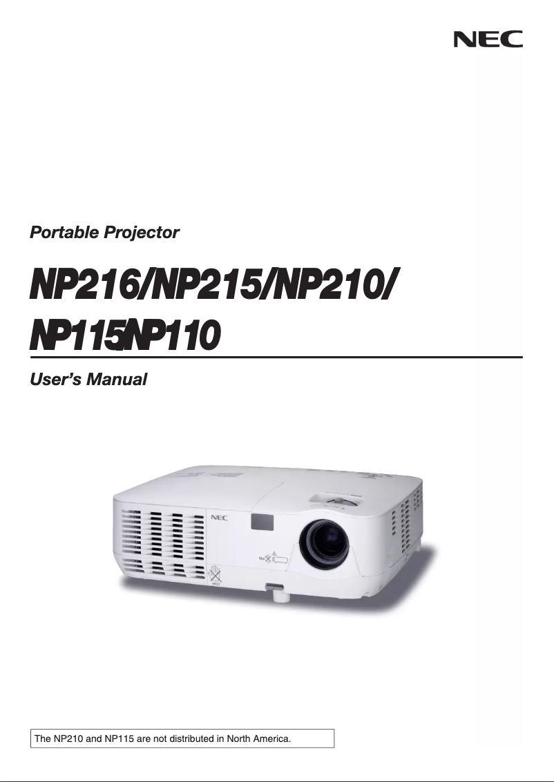 Página 1 del manual Manual de usuario NEC NP215