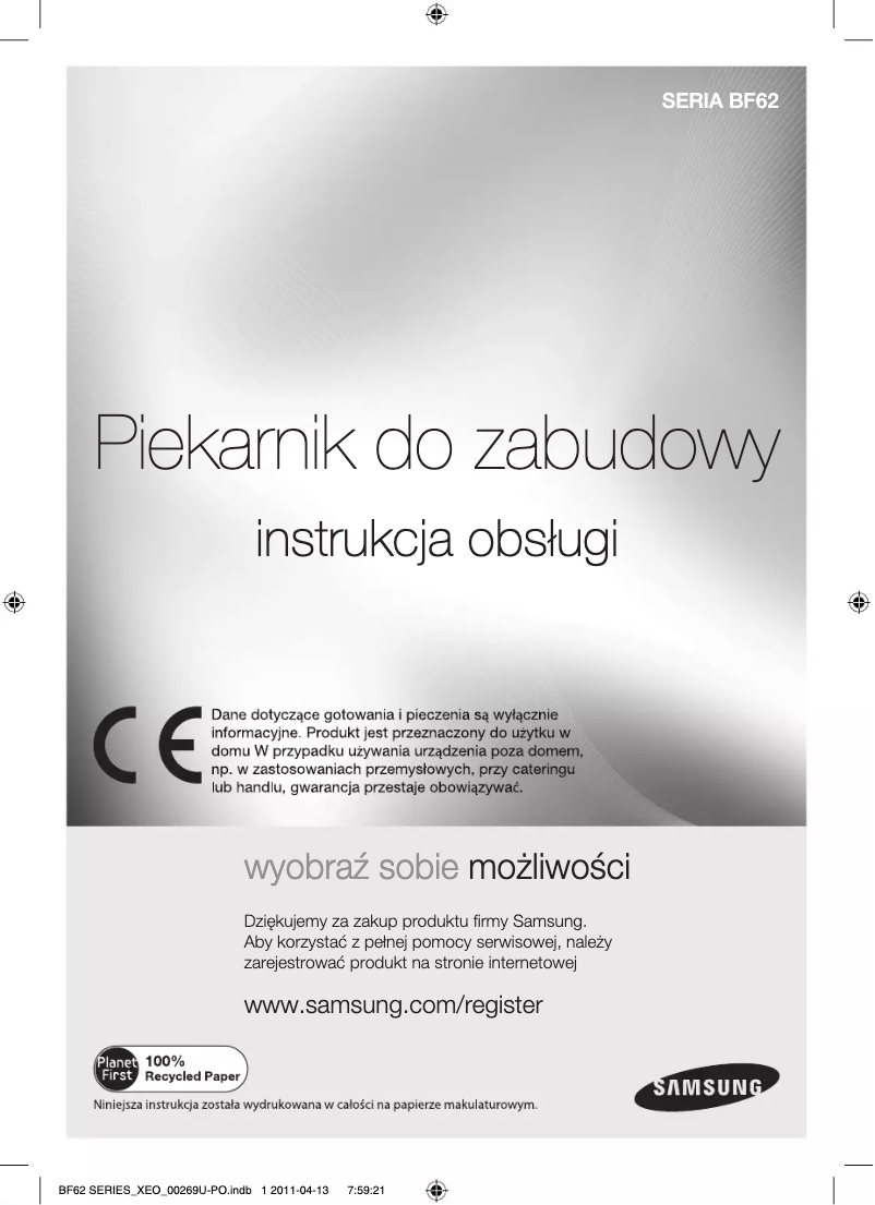 Página 1 del manual Manual de usuario Samsung BF62TCST