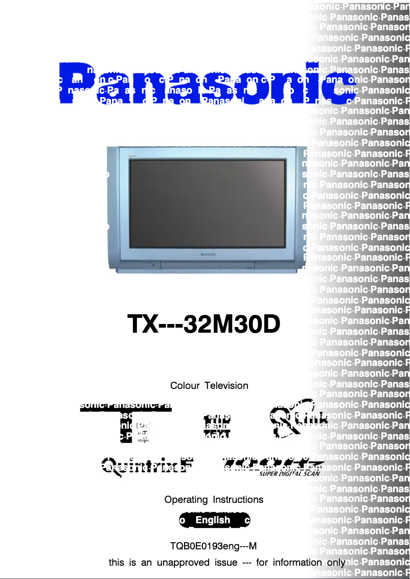 Imagen de la primera página del manual del dispositivo TX-32M30D
