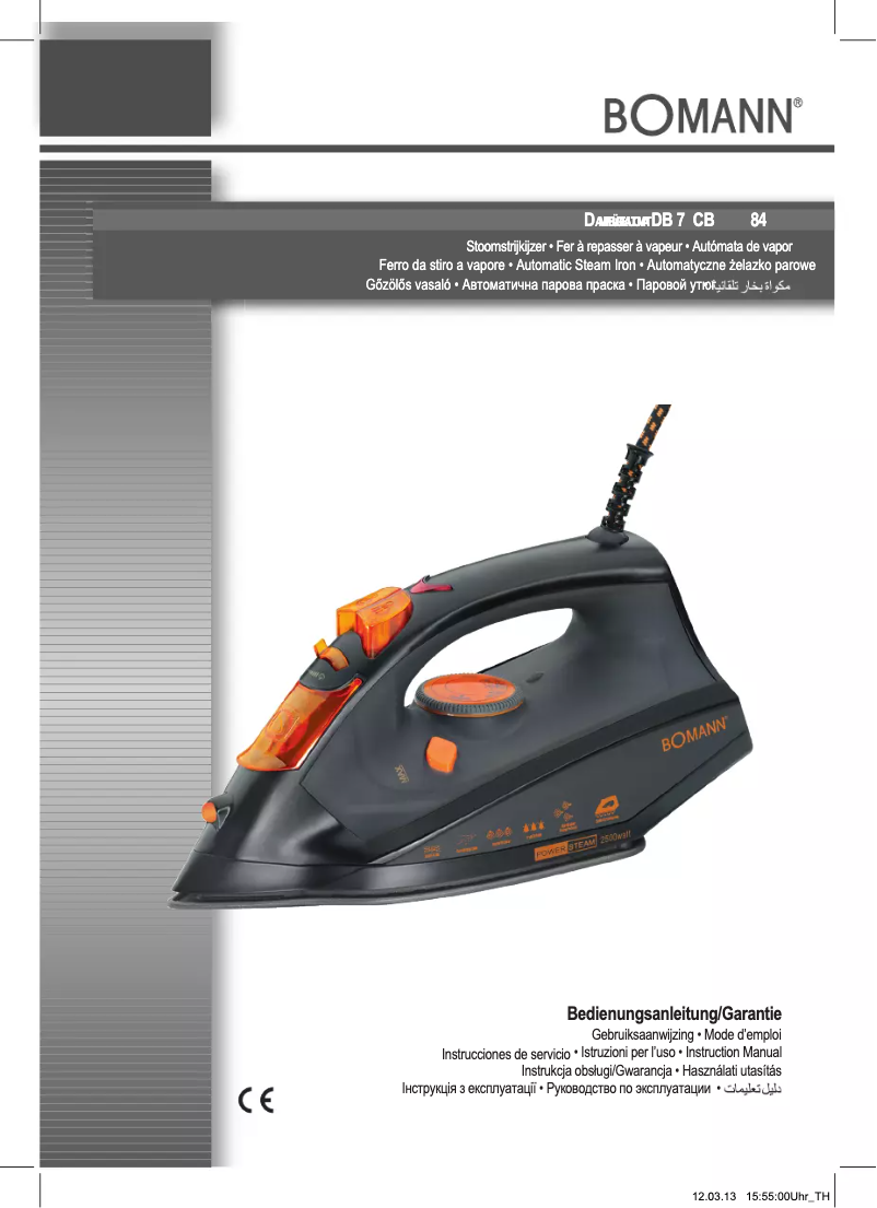 Imagen de la primera página del manual del dispositivo DB 784 CB