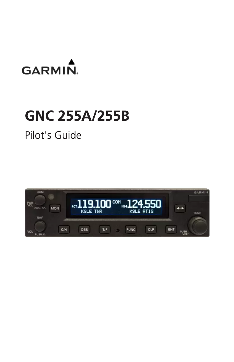 Página 1 del manual Manual de usuario Garmin GNC 255