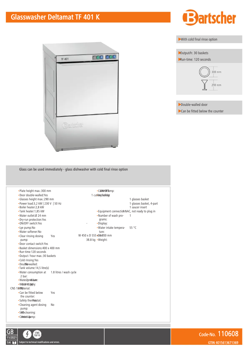 Imagen de la primera página del manual del dispositivo TF 401 K