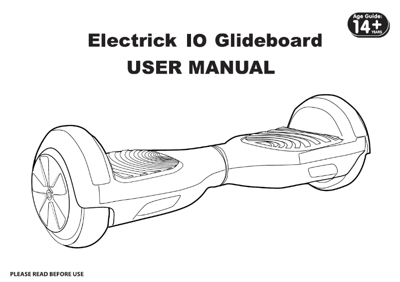 Imagen de la primera página del manual del dispositivo IO Glideboard