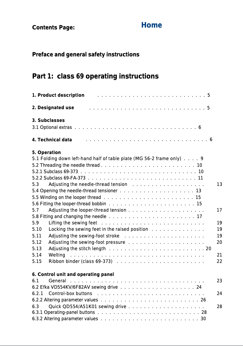 Página 1 del manual Manual de usuario Dürkopp Adler B69