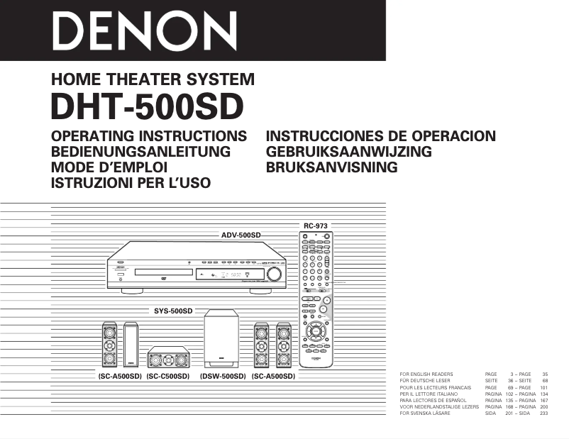 Página 1 del manual Manual de usuario Denon DHT-500SD