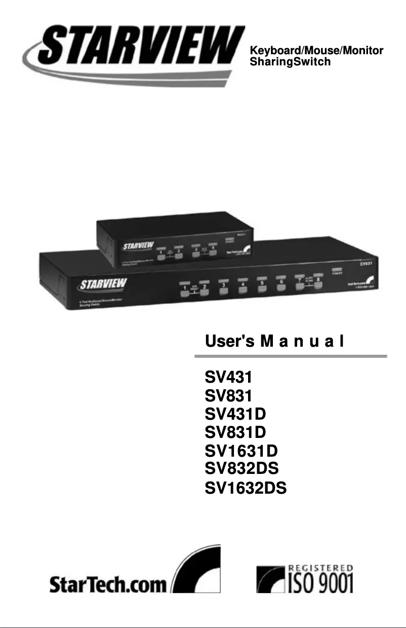 Imagen de la primera página del manual del dispositivo SV831