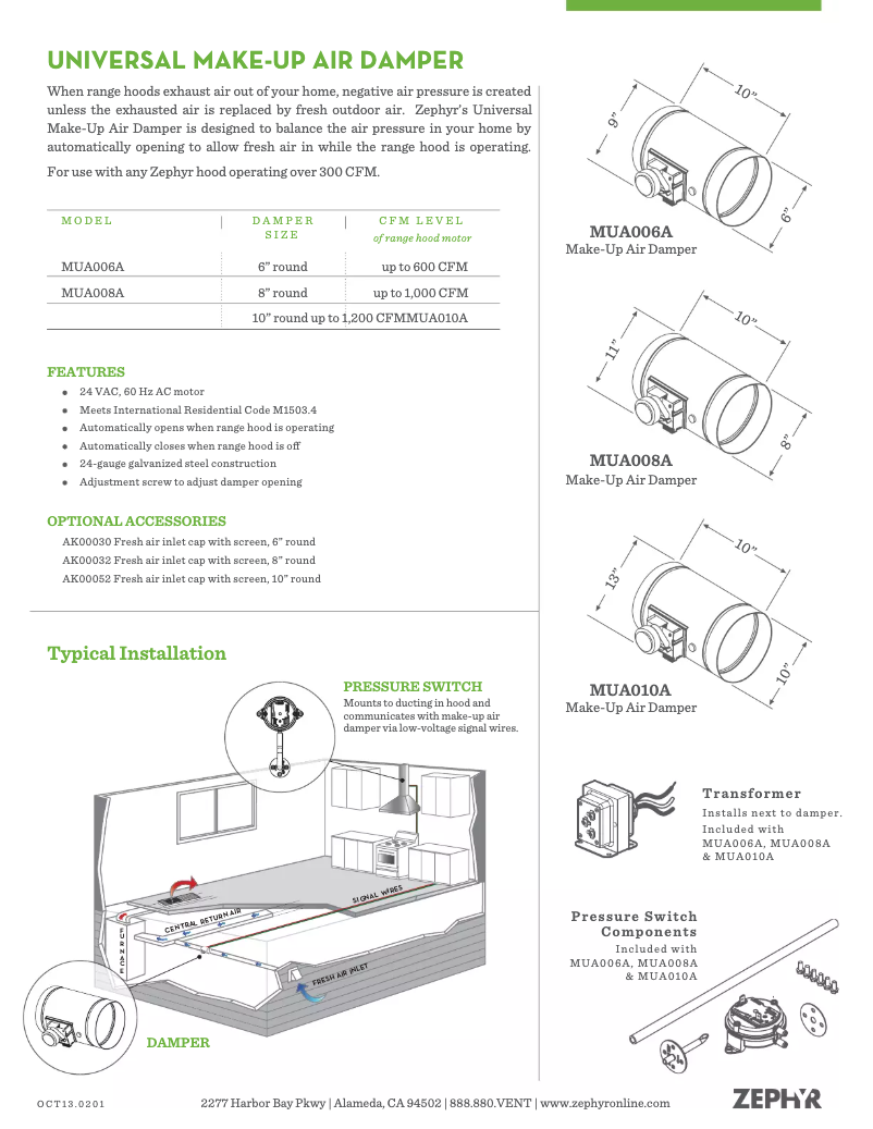 Página 1 del manual Manual de usuario Zephyr MUA010A