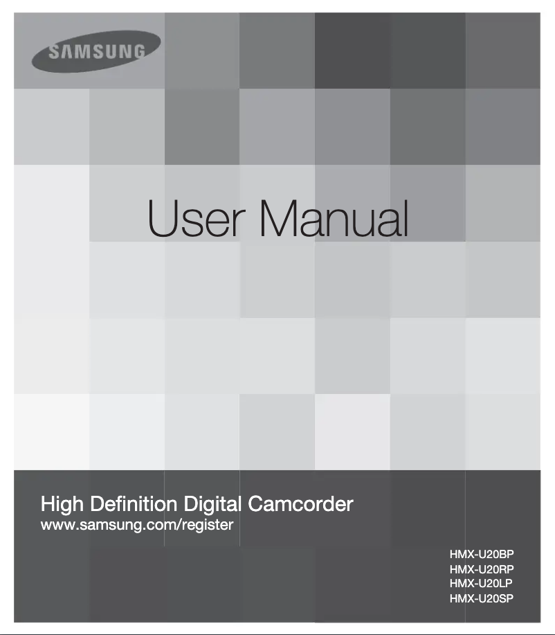 Página 1 del manual Manual de usuario Samsung HMX-U20RP