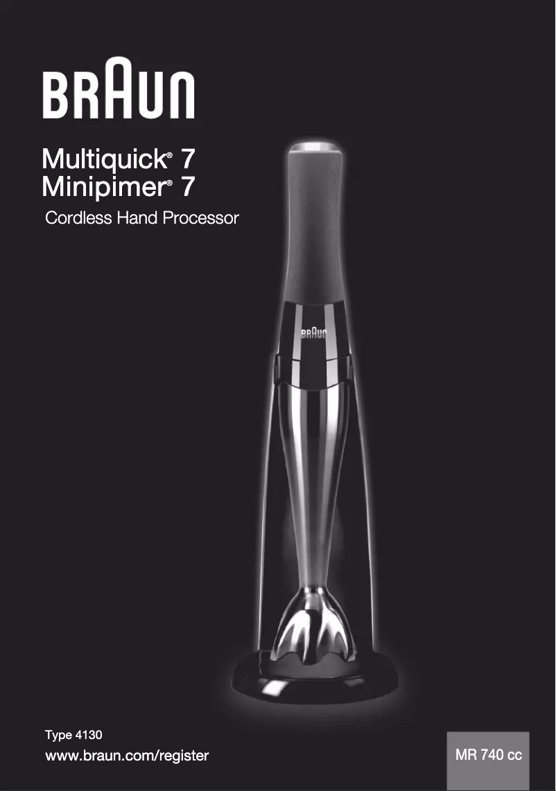 Página 1 del manual Manual de usuario Braun Multiquick 7 MR 740cc