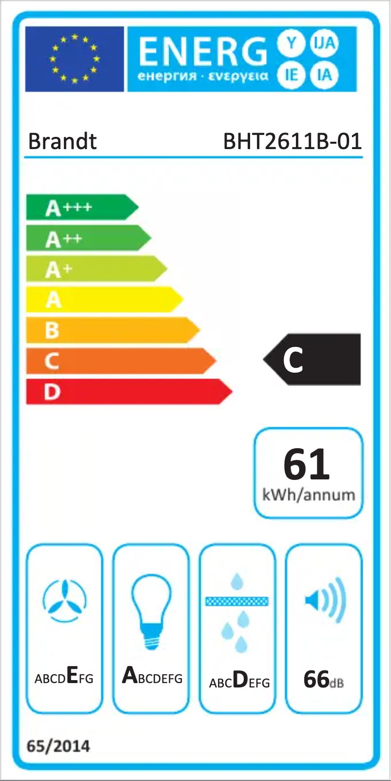 Imagen de la primera página del manual del dispositivo BHT2611B