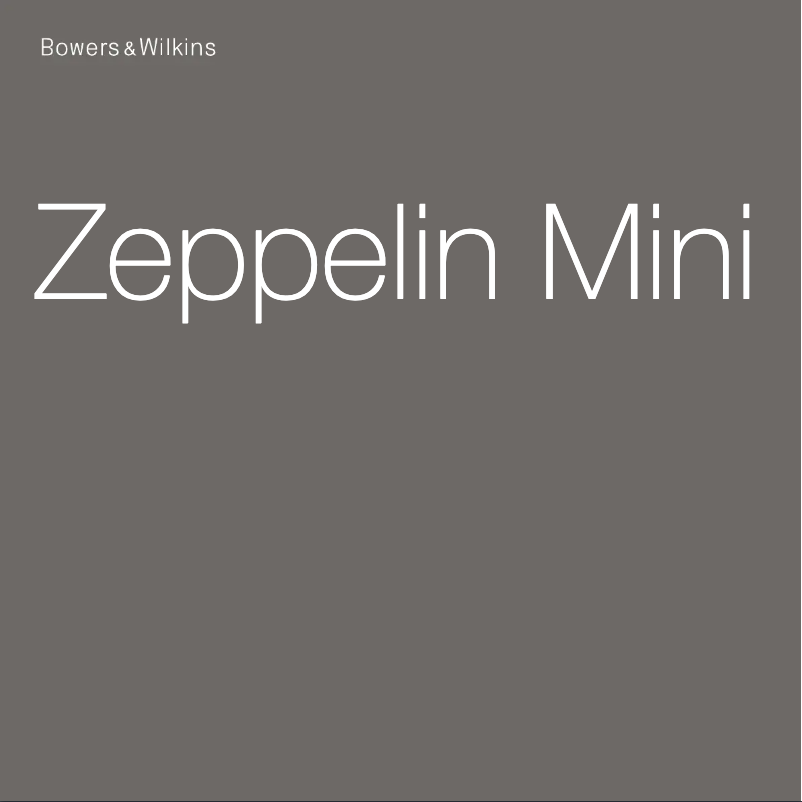 Página 1 del manual Manual de usuario Bowers & Wilkins Zeppelin Mini