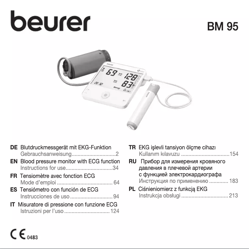 Página 1 del manual Manual de usuario Beurer BM 95