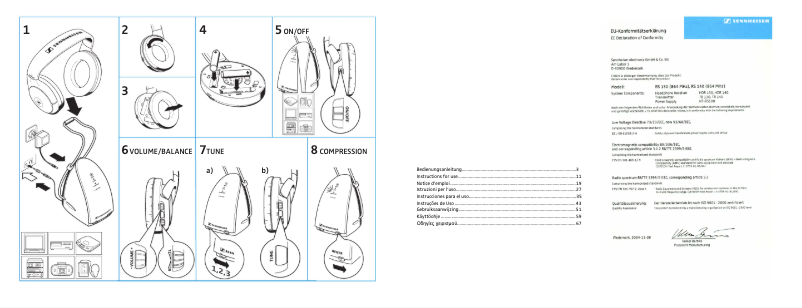 Página 1 del manual Manual de usuario Sennheiser HDR 140